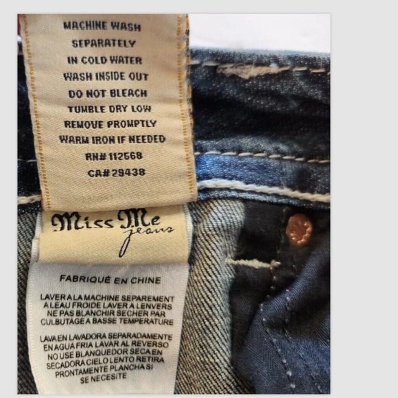 Miss Me Signature Boot Jeans Bootcut Stretch Denim style no: JY7037B - Picture 9 of 16